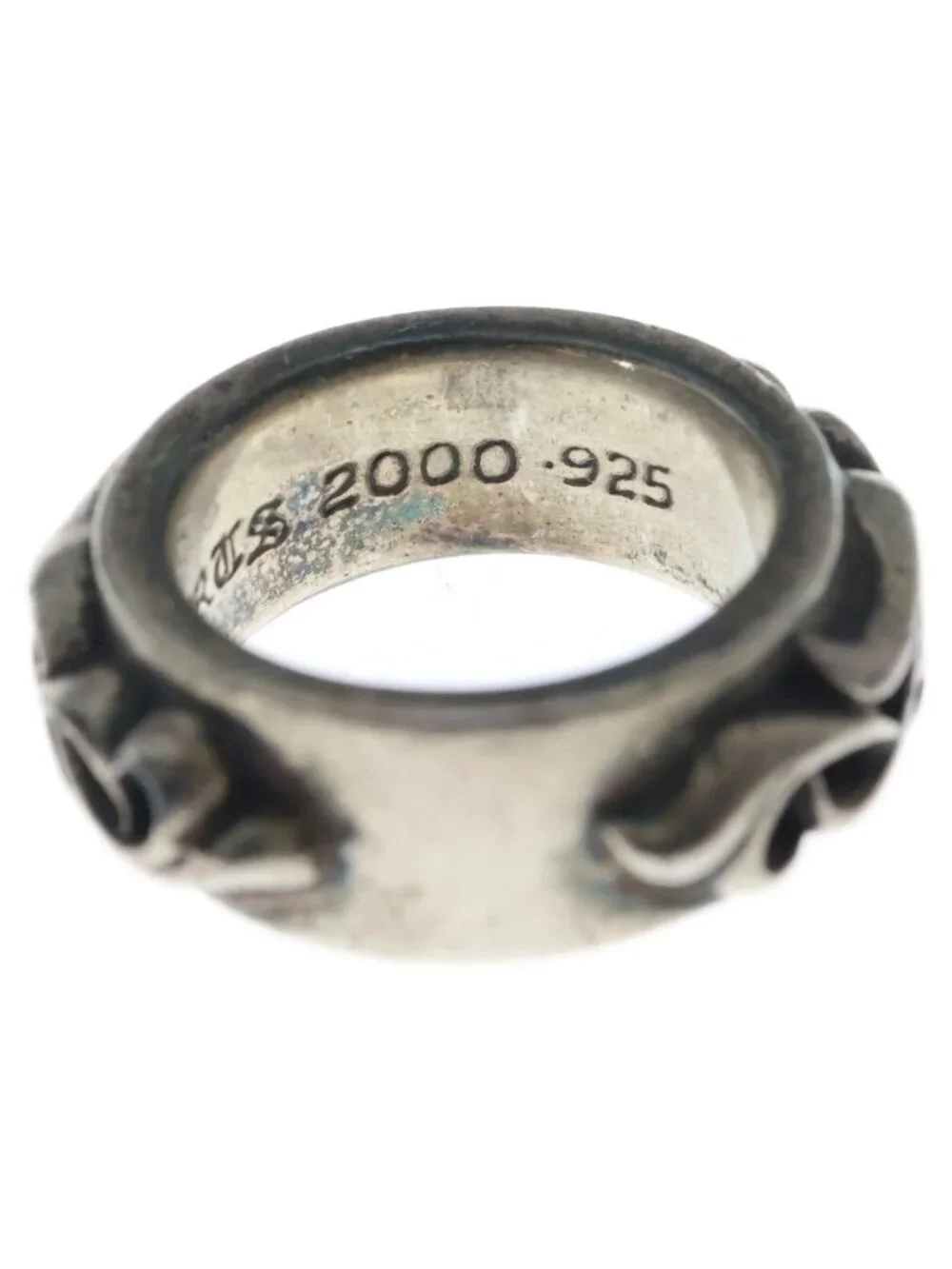 Chrome Hearts Dbl Narrow Vine Band Double Silver Ring